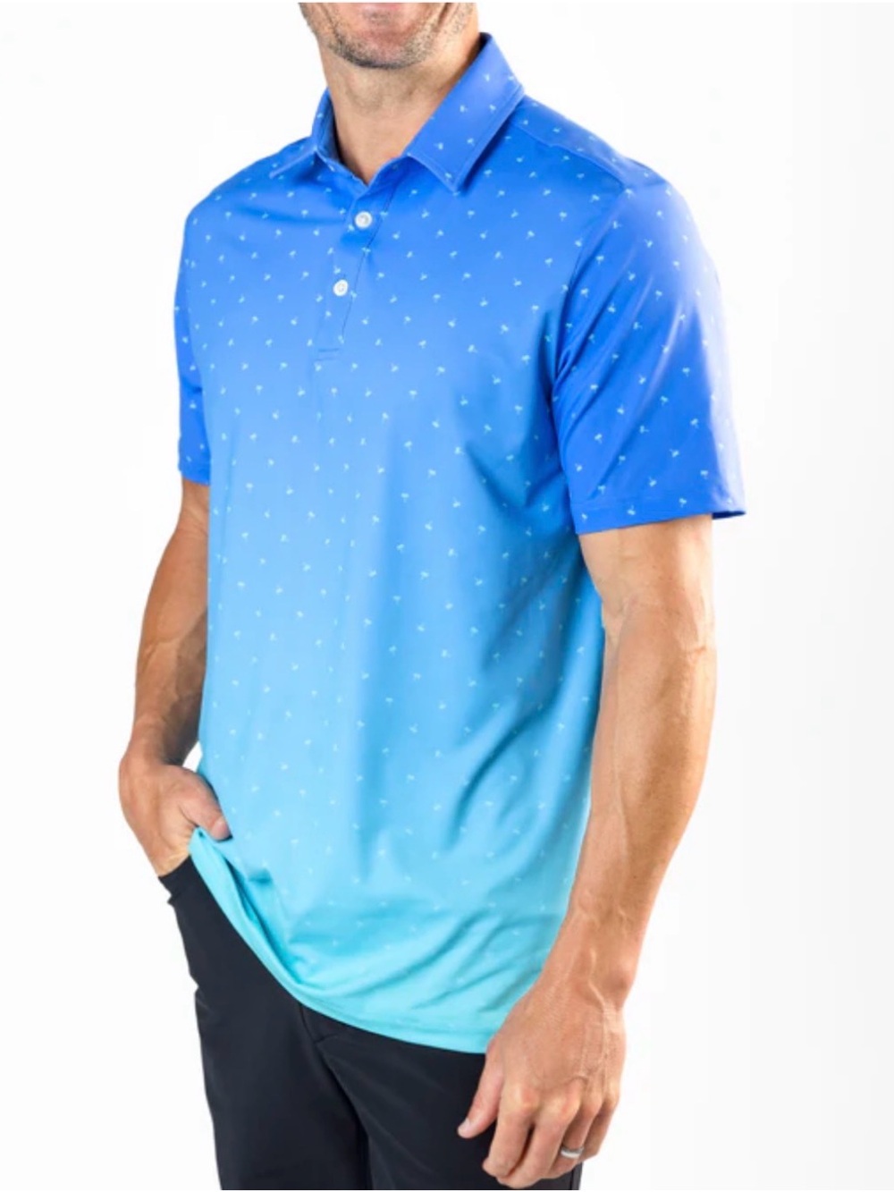 Sunday Swagger Blue Short-Sleeve Polo